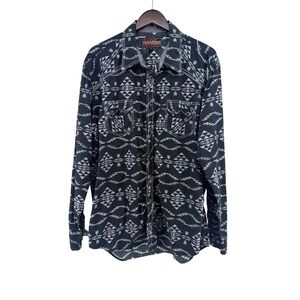 Rock and Roll Cowboy Mens XL Aztec RodeoGeometric Western Pearl Snap Shirt